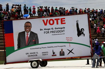 Ứng cử viên tổng thống của đảng SWAPO là Thủ tướng đương nhiệm Hage Geingob.